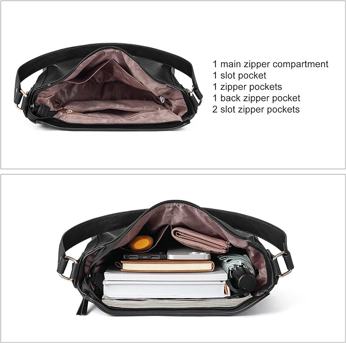 CLUCI Purses and Handbags for Women Leather Hobo Tote Fashion Ladies Crossbody Large Bucket Shoulder Bag