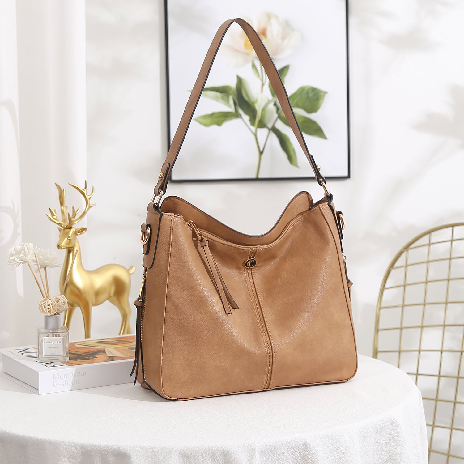 CLUCI Purses and Handbags for Women Leather Hobo Tote Fashion Ladies Crossbody Large Bucket Shoulder Bag