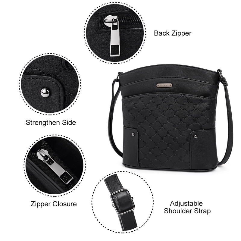 Amos Triple Pockets Vintage Crossbody Bag