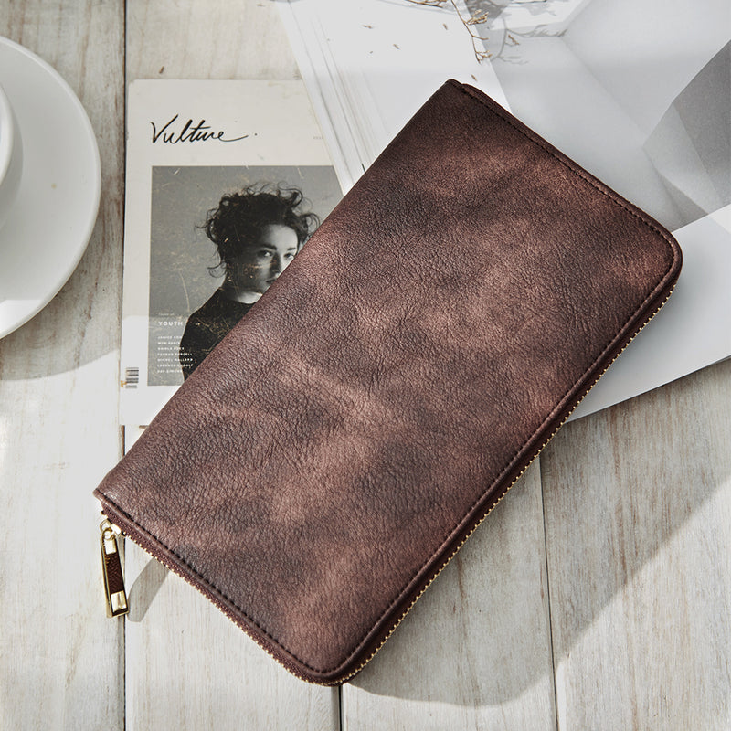 CLUCI Women Wallet Leather RFID Blocking With Wristlet