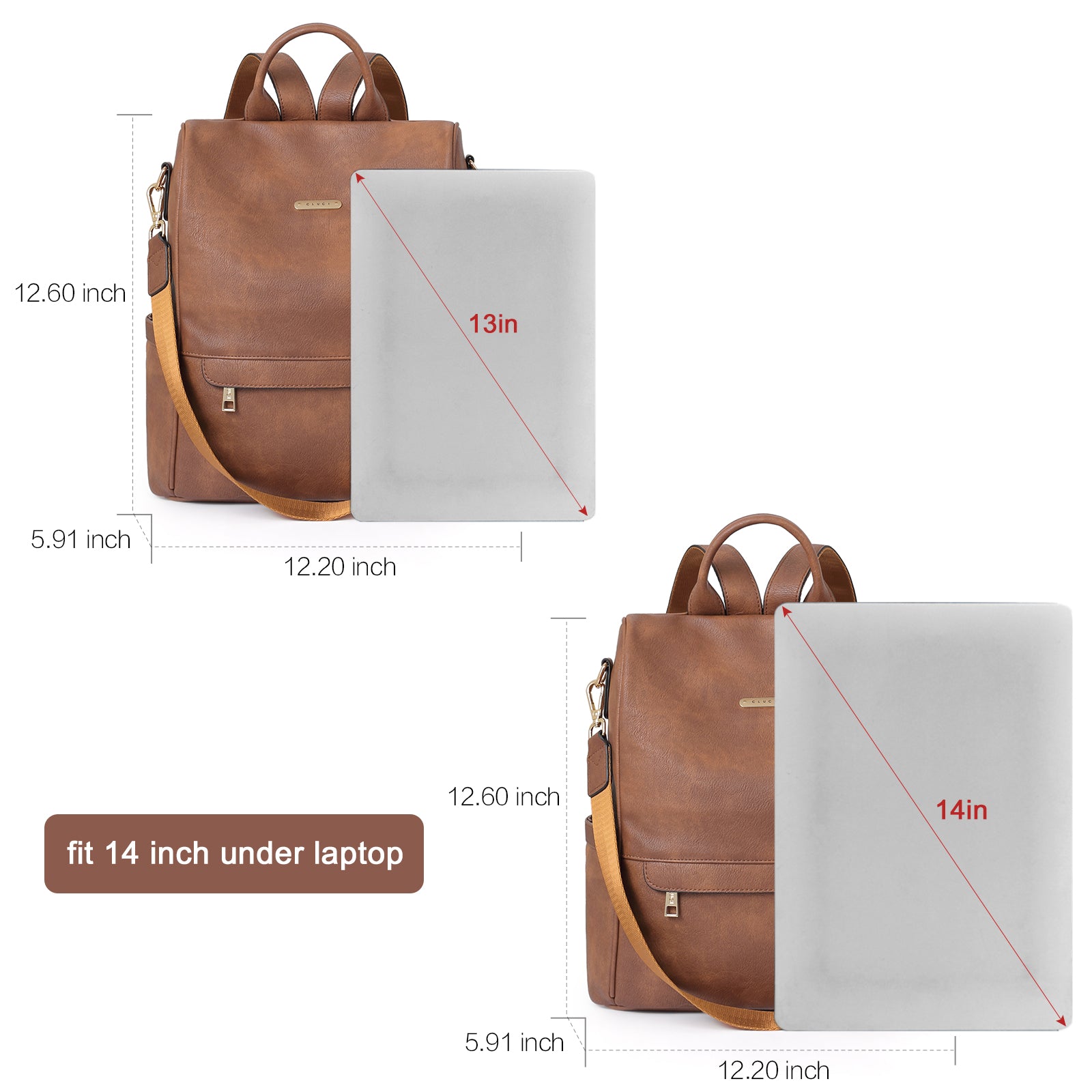 Greene Multi-Purpose Carry Way Vegan Leather Backpack Purse For Women | Two-Toned Vintage