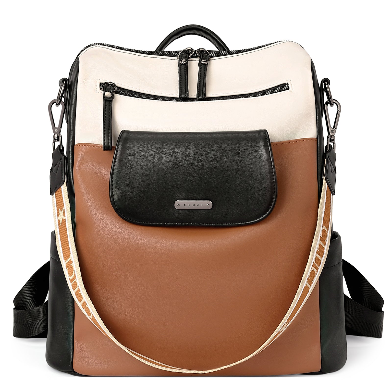 anti theft travel backpack leather CLUCI Leather Backpack Purse for Women, Large Fashion Convertible Anti-theft, Travel Backpack Purses