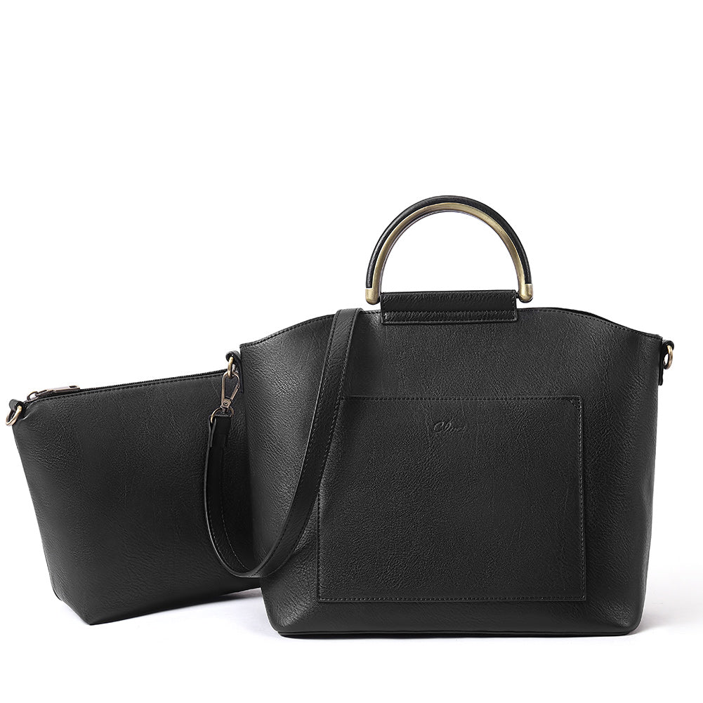 CLUCI Women's Satchel Handbags Leather Tote Bags Top Handle Fashion Shoulder Purse