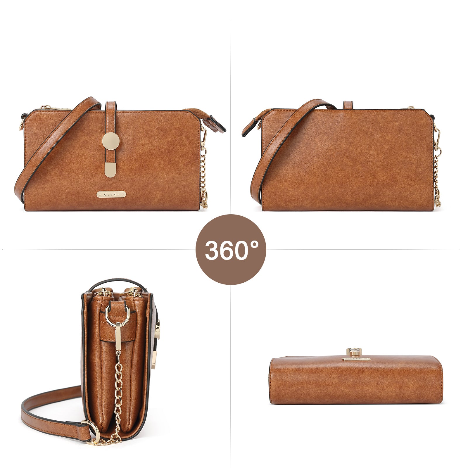 CLUCI Small Clutch Purse Crossbody Handbags for Women Shoulder bags with Flap Card Holder Wallet Ladies