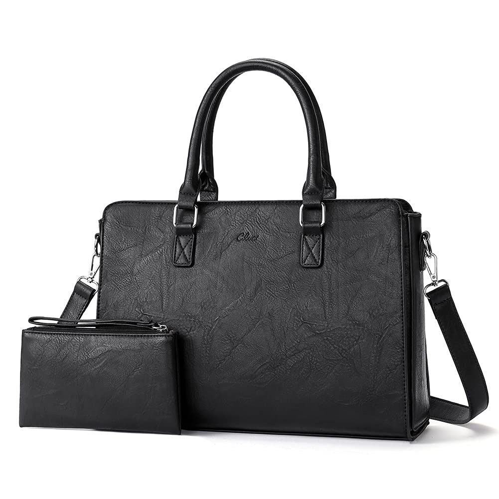 CLUCI Purses and Handbags for Women Vegan Leather Tote Bag Ladies Satchel with Clutch Set 2pcs