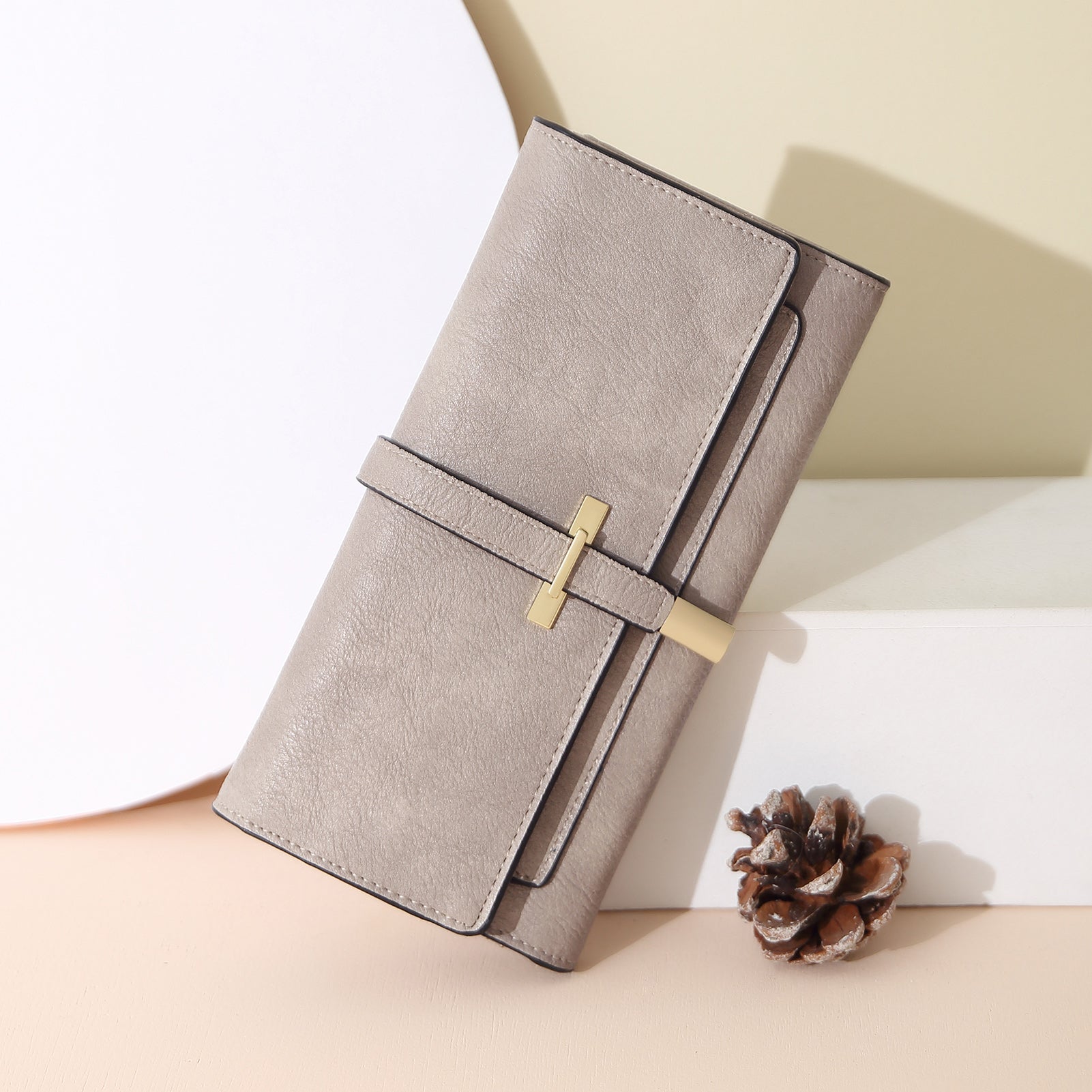 CLUCI Leather Wallet for Women Slim Designer Trifold Ladies Credit Card Holder