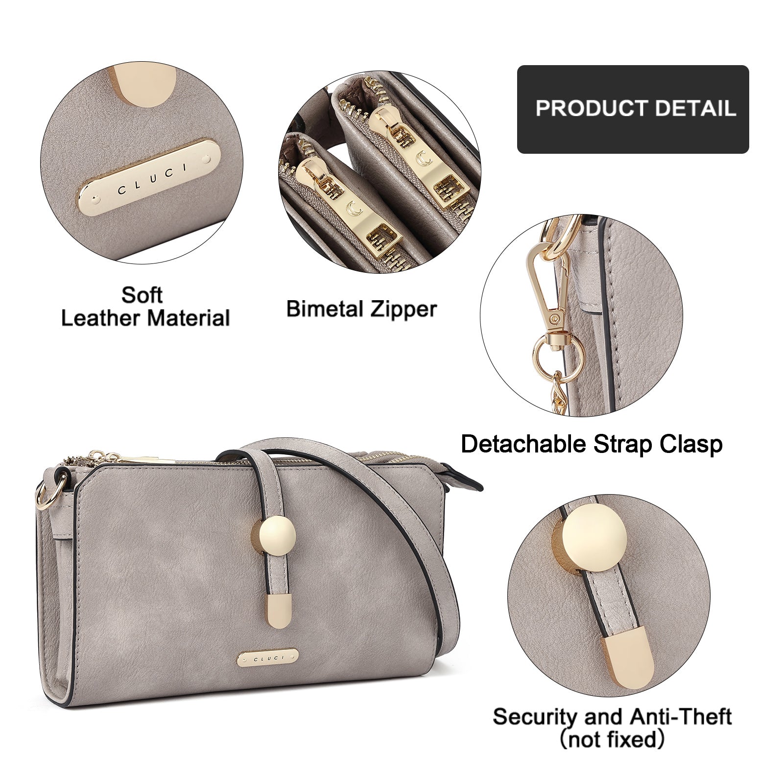 CLUCI Small Clutch Purse Crossbody Handbags for Women Shoulder bags with Flap Card Holder Wallet Ladies