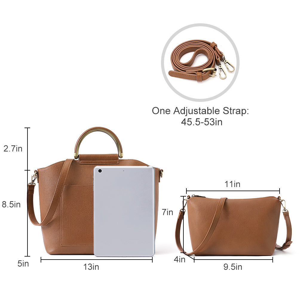 CLUCI Women's Satchel Handbags Leather Tote Bags Top Handle Fashion Shoulder Purse