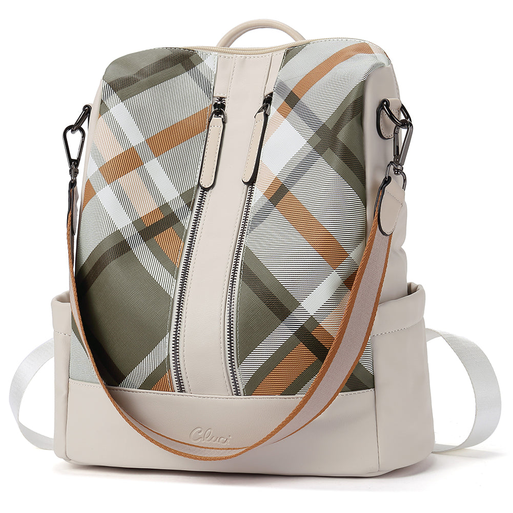 Greene Vegan Soft Leather Backpack Leather Purse For Work And Study | Two-Toned