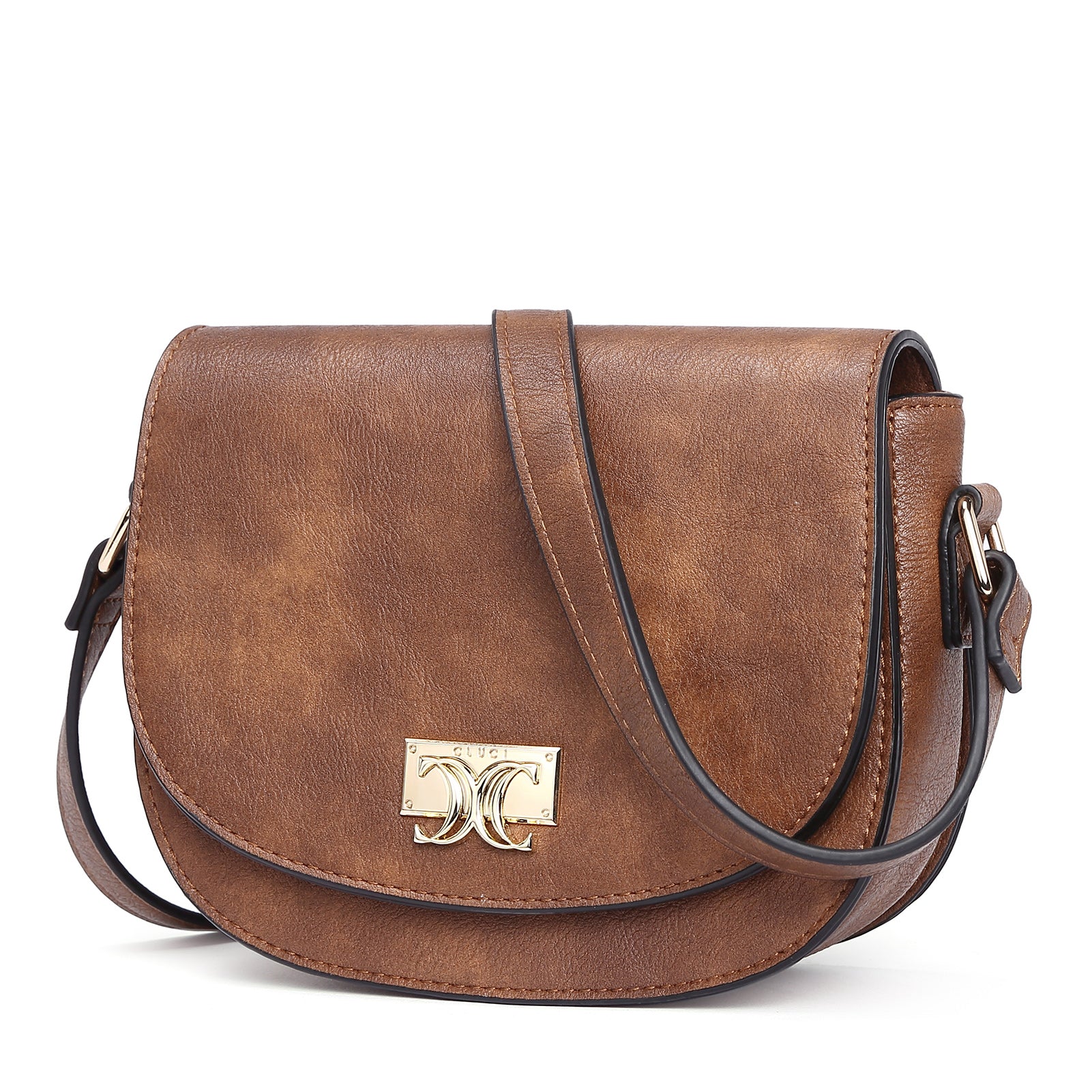 CLUCI Small Crossbody Bags for Women Faux Leather Shoulder Saddle Purses Travel Handbags