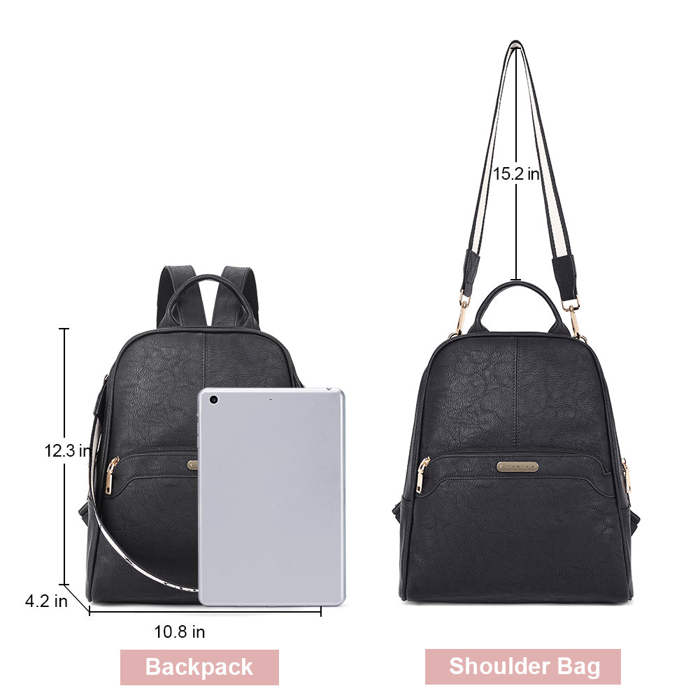 Garbutt Faux Leather Backpack Purse Designed For Travel For Women