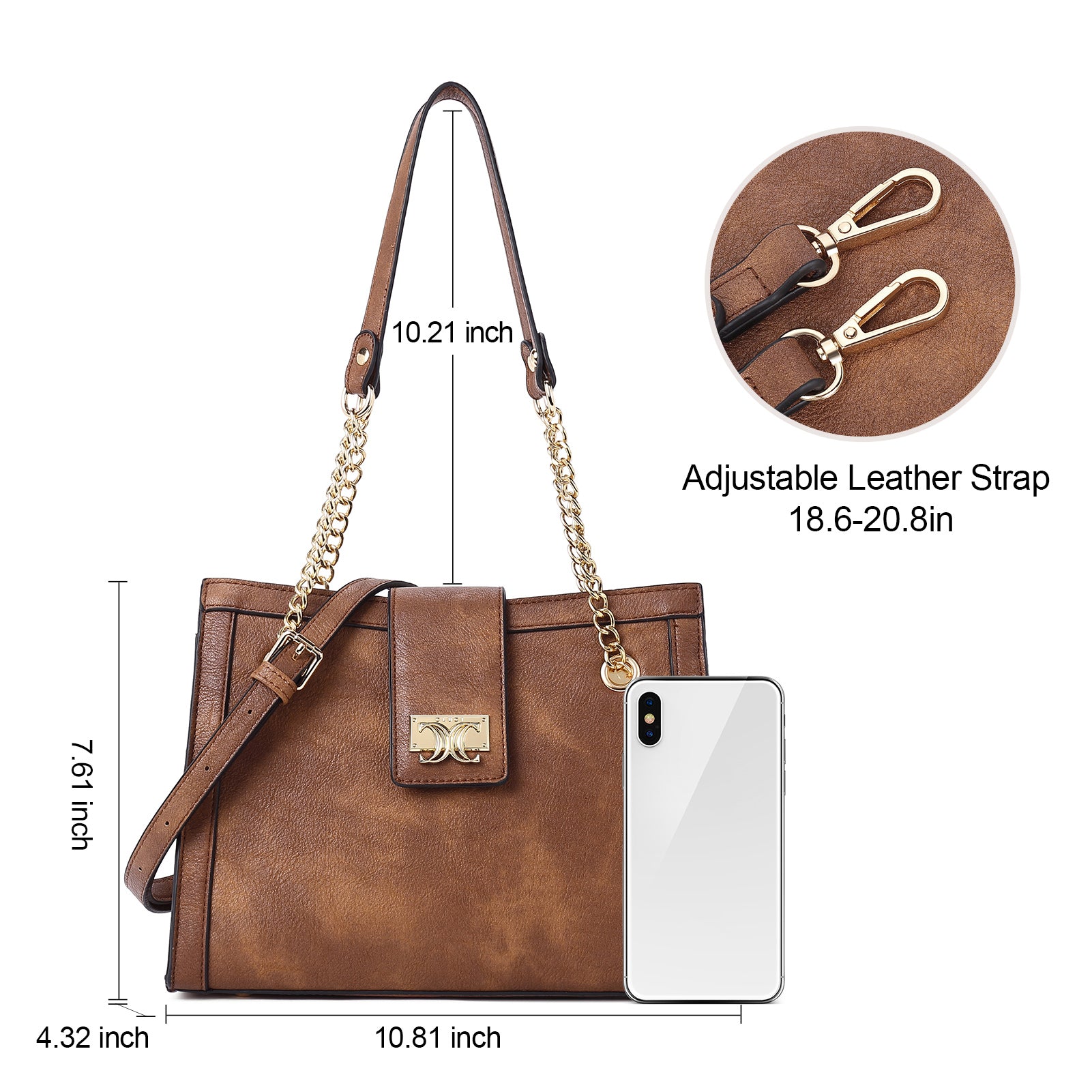 CLUCI Satchel Purses and Handbags for Women Leather Totes Designer Ladies Crossbody Shoulder Bag