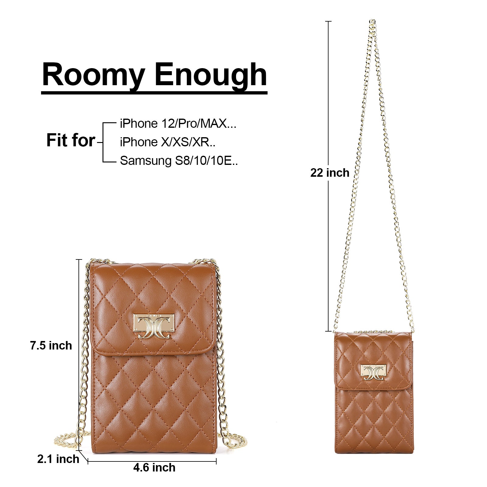 CLUCI Crossbody Cellphone Purse for Women Trendy Phone Wallet Flap Case Small Bags Satchels Wallet with Adjustable Straps