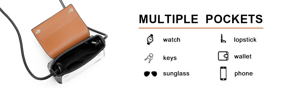 CLUCI Small Crossbody Bags for Women Vegan Leather Flap Fashion Ladies Travel Shoulder Purse with Adjustable Strap