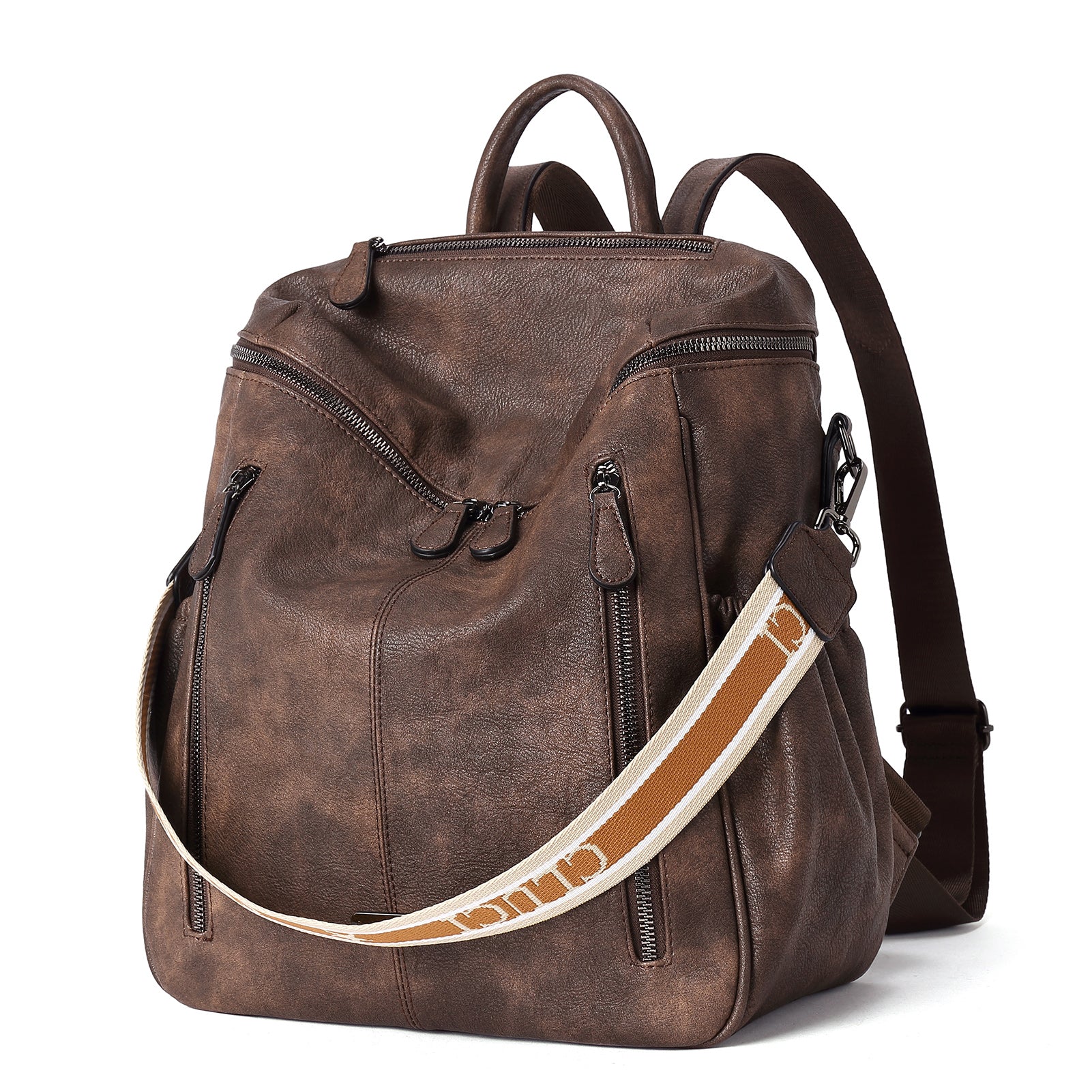 CLUCI Leather Backpack Purse for Women Travel Convertible Ladies Large Fashion Casual Daypack