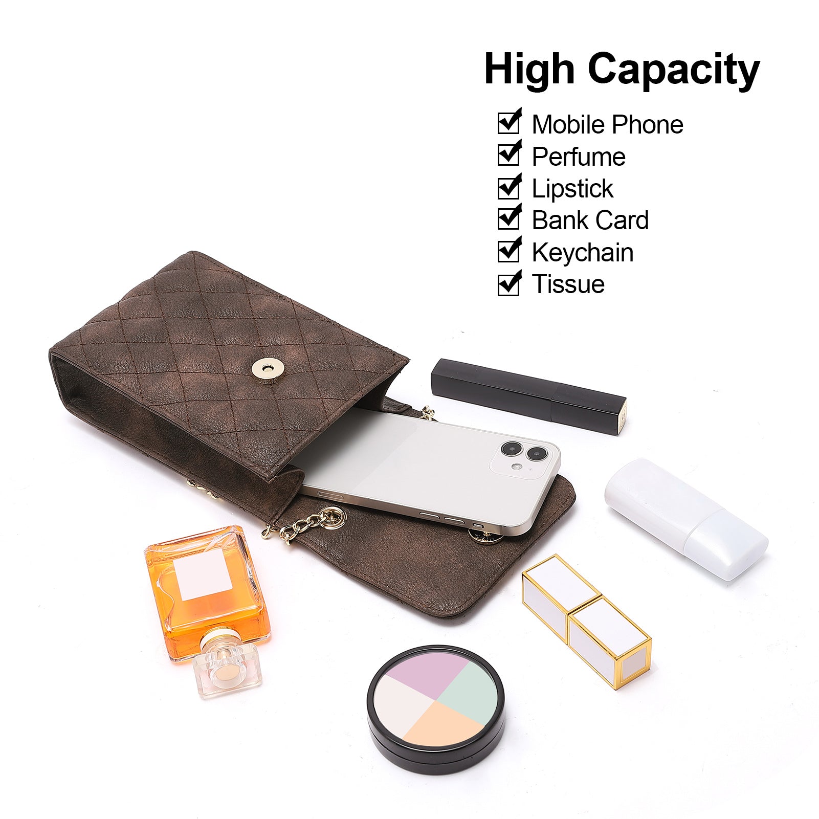 CLUCI Crossbody Cellphone Purse for Women Trendy Phone Wallet Flap Case Small Bags Satchels Wallet with Adjustable Straps