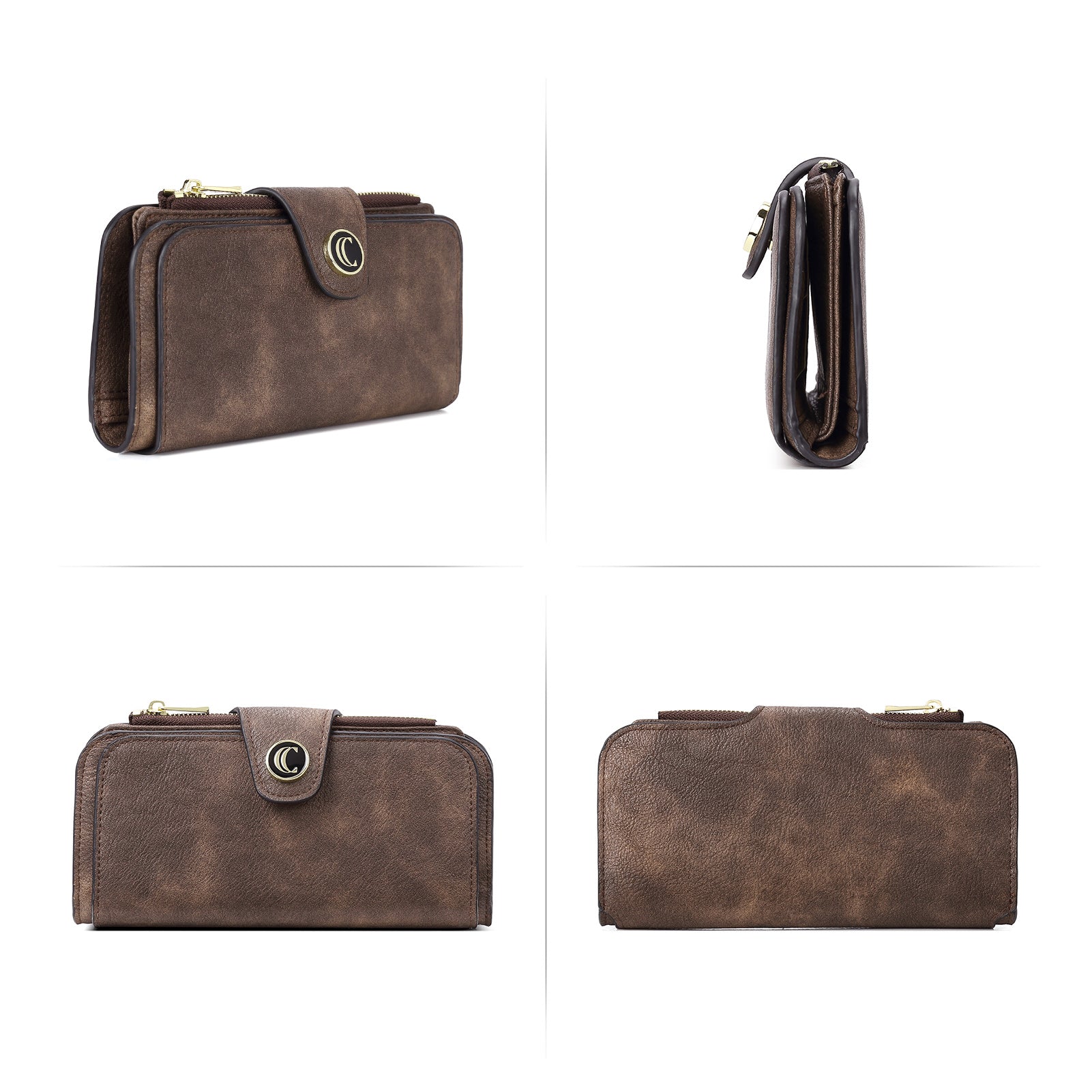 Cathy Luxury Women's Vegan Leather Wallet With Zipper