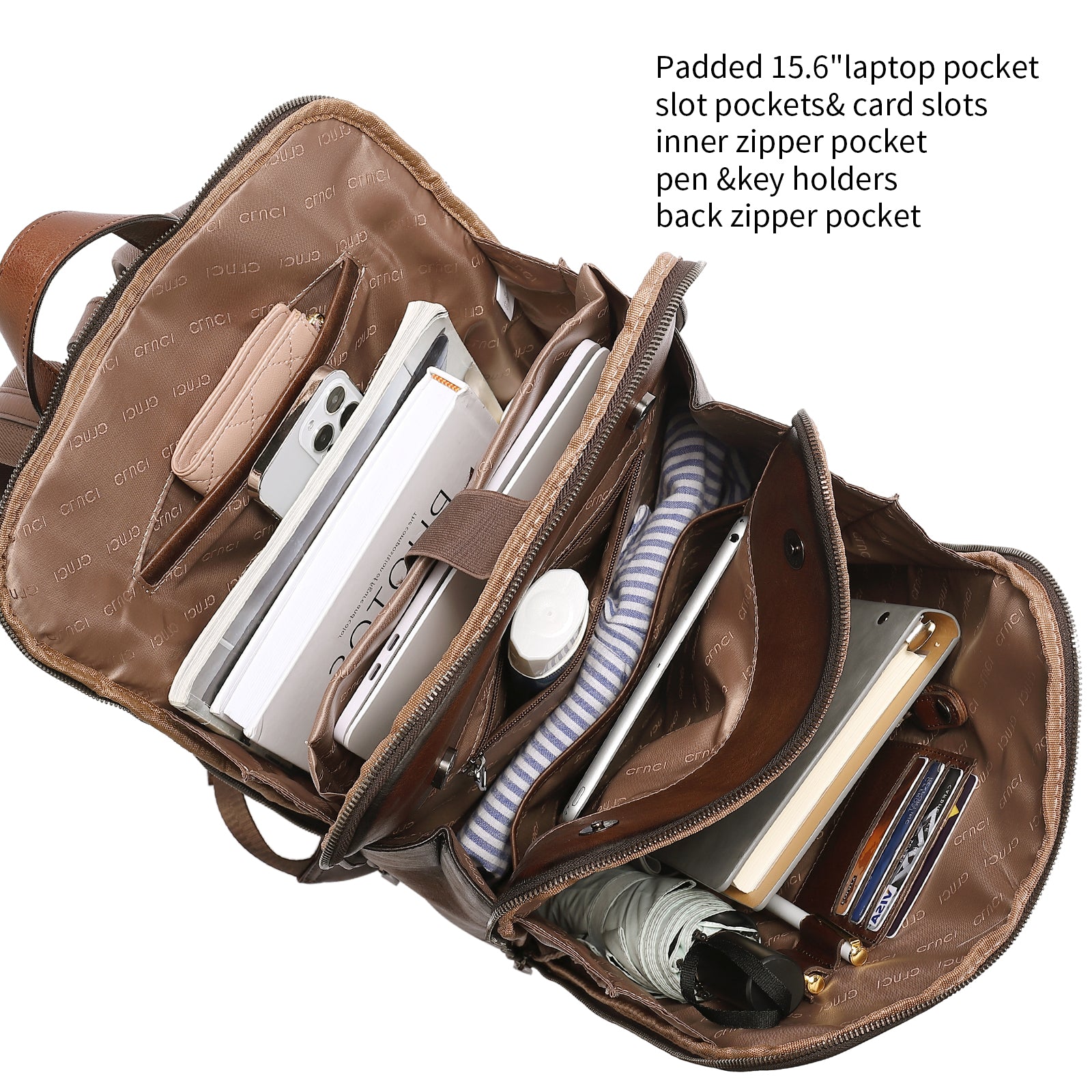 Koch Vintage Full Grain Vegetable Tanned Leather Backpack For Work