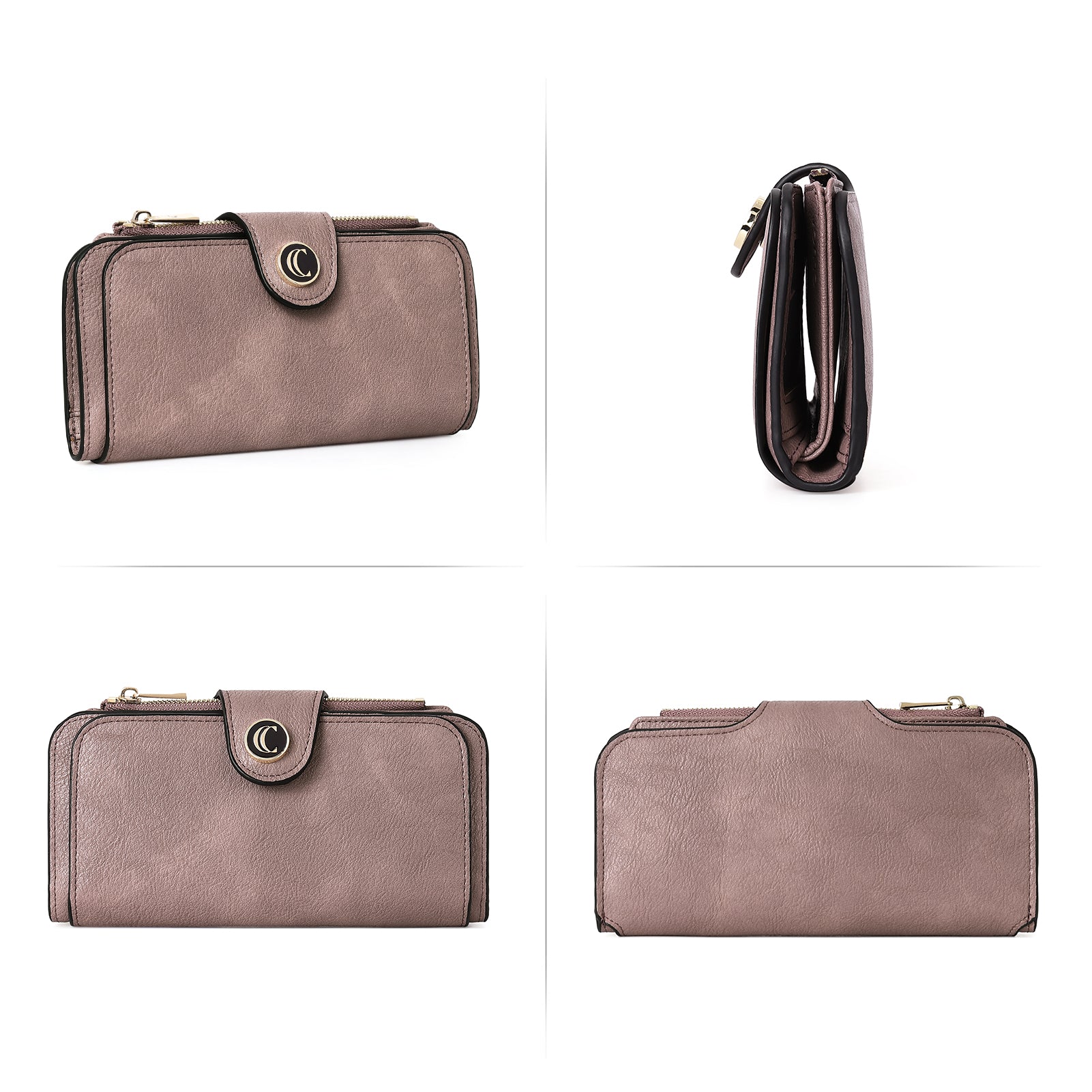 Cathy Luxury Women's Vegan Leather Wallet With Zipper