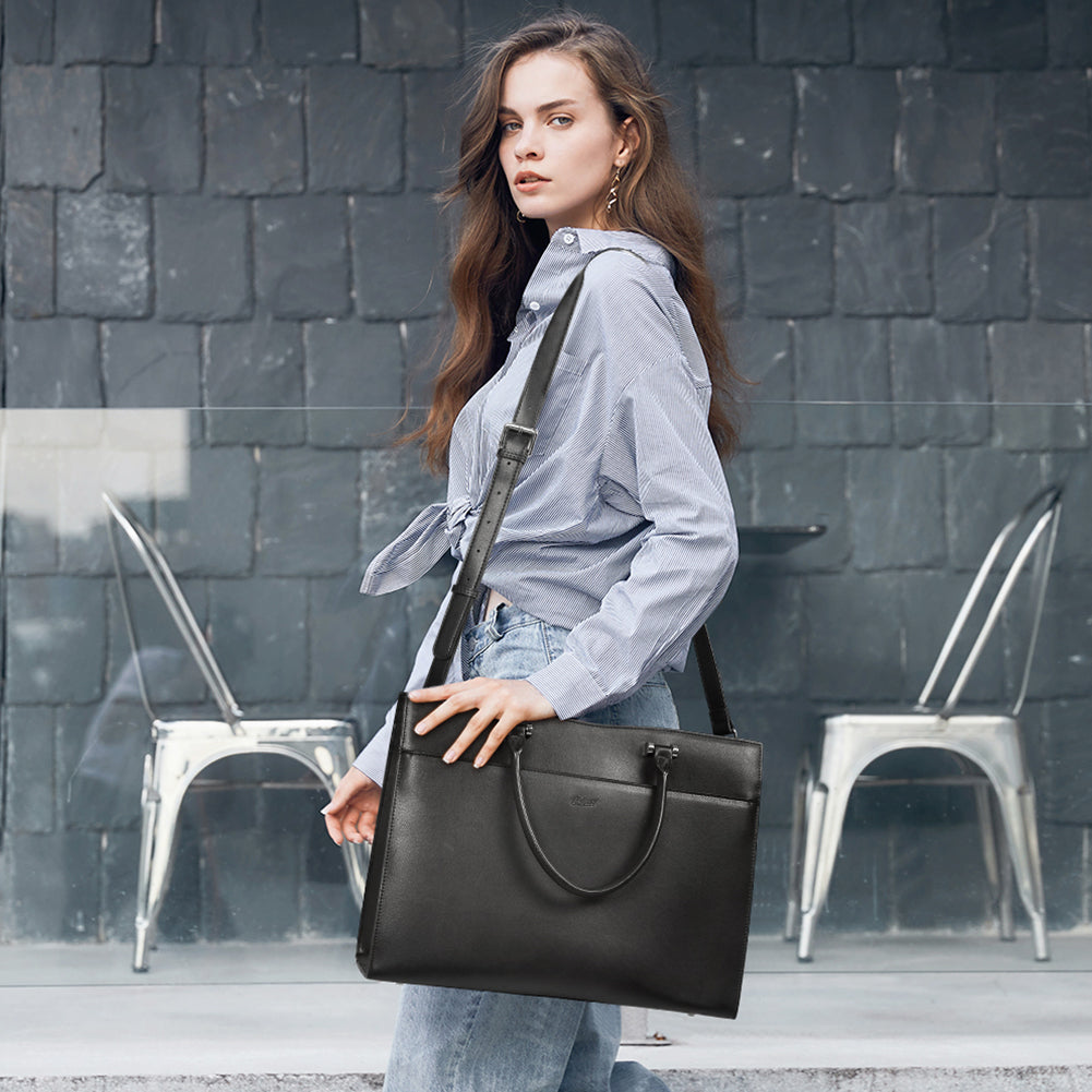 Lauren Ladies Vegan Leather Laptop Briefcase Laptop Bag