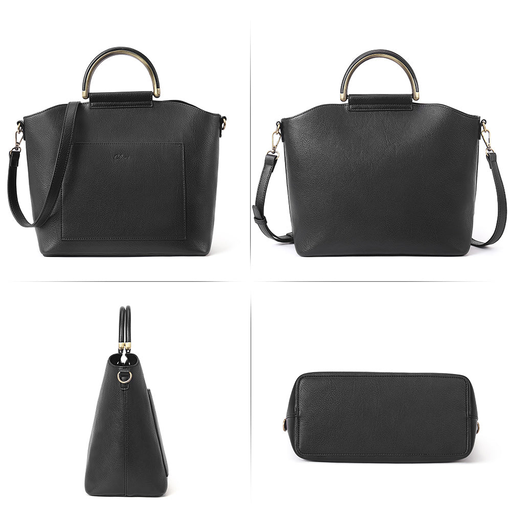 CLUCI Women's Satchel Handbags Leather Tote Bags Top Handle Fashion Shoulder Purse