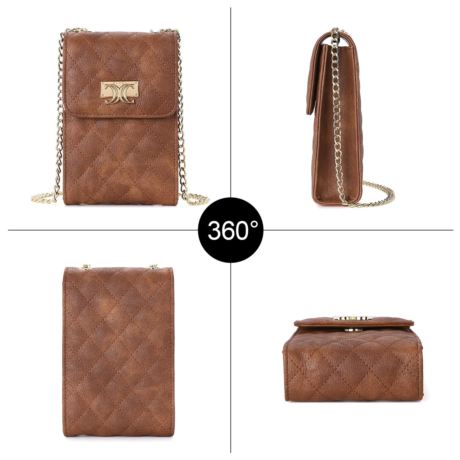 CLUCI Crossbody Cellphone Purse for Women Trendy Phone Wallet Flap Case Small Bags Satchels Wallet with Adjustable Straps