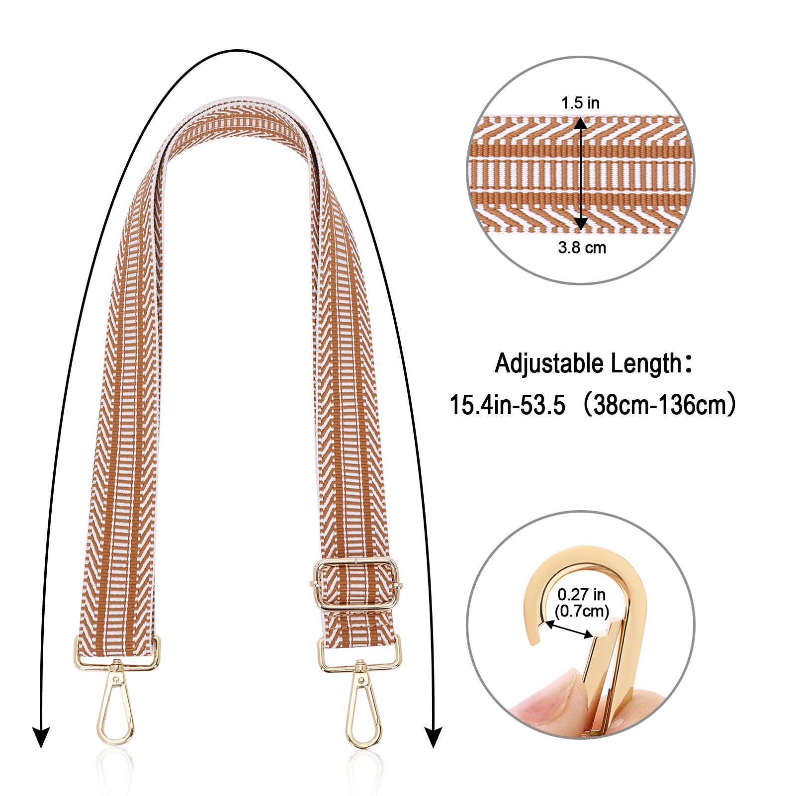 CLUCI Wide Purse Strap Crossbody Purses Adjustable Replacement Shoulder Handbag Strap