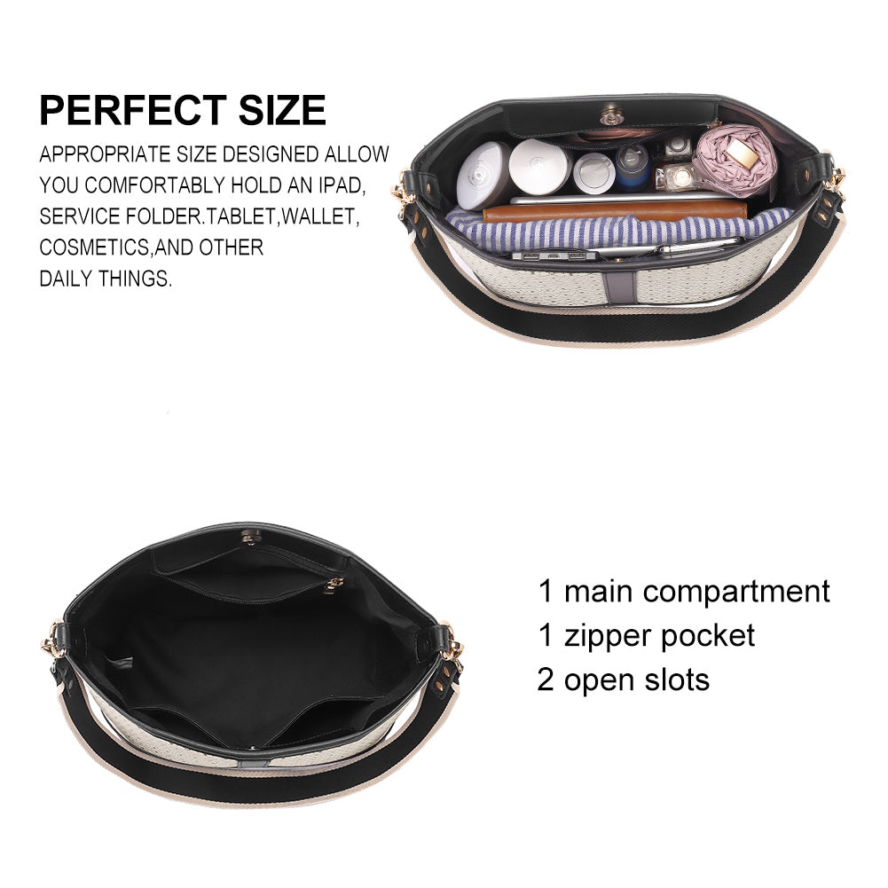 CLUCI Handbags for Women Leather Tote Shoulder Bag Big Capacity Fashion Handbags Wallet Top Handle Satchel Purse