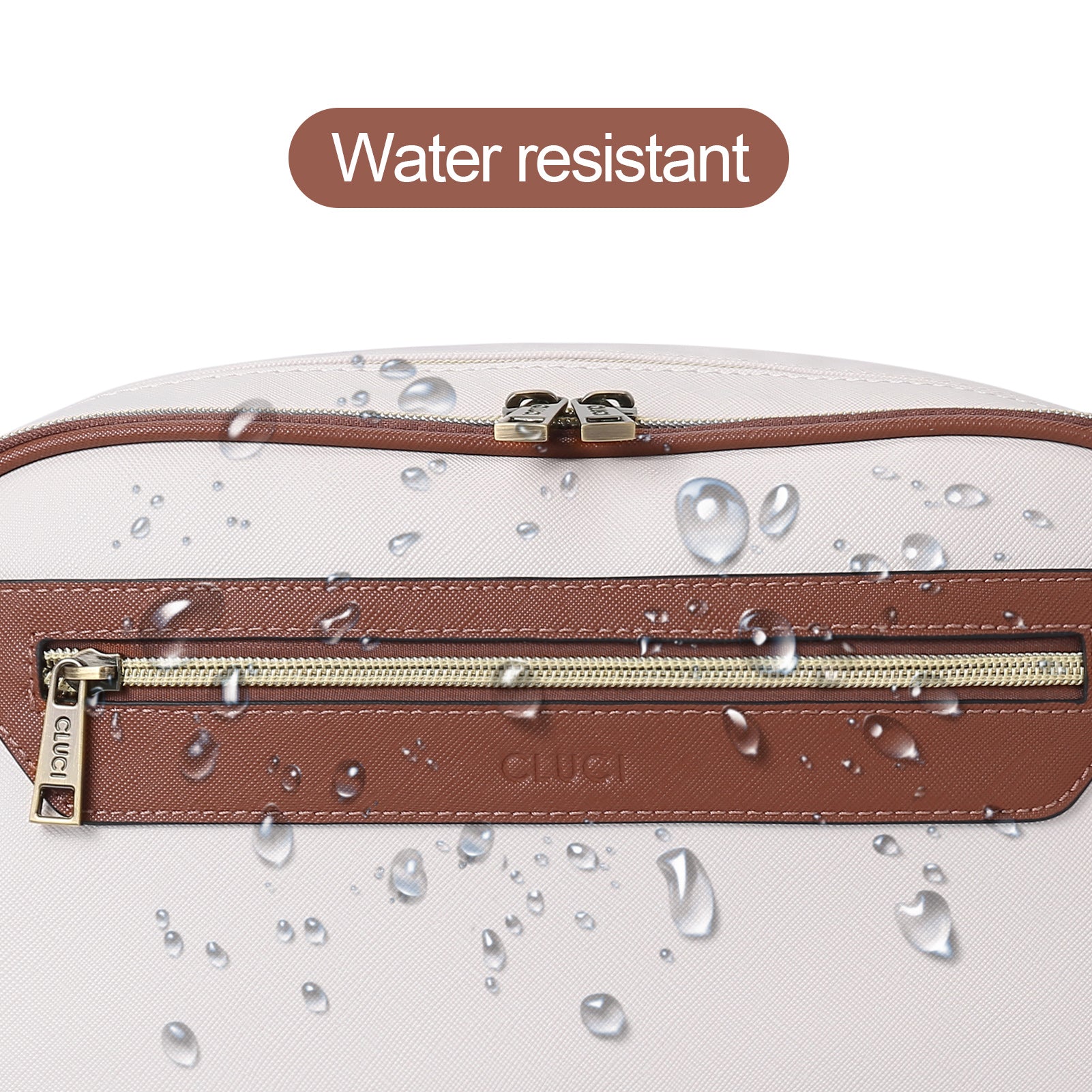 CLUCI Travel Toiletry Bag for Women/ Men, Water-resistant Shaving Bag for Toiletries Accessories with Divider and Handle for Cosmetics Toiletries Brushes Tools