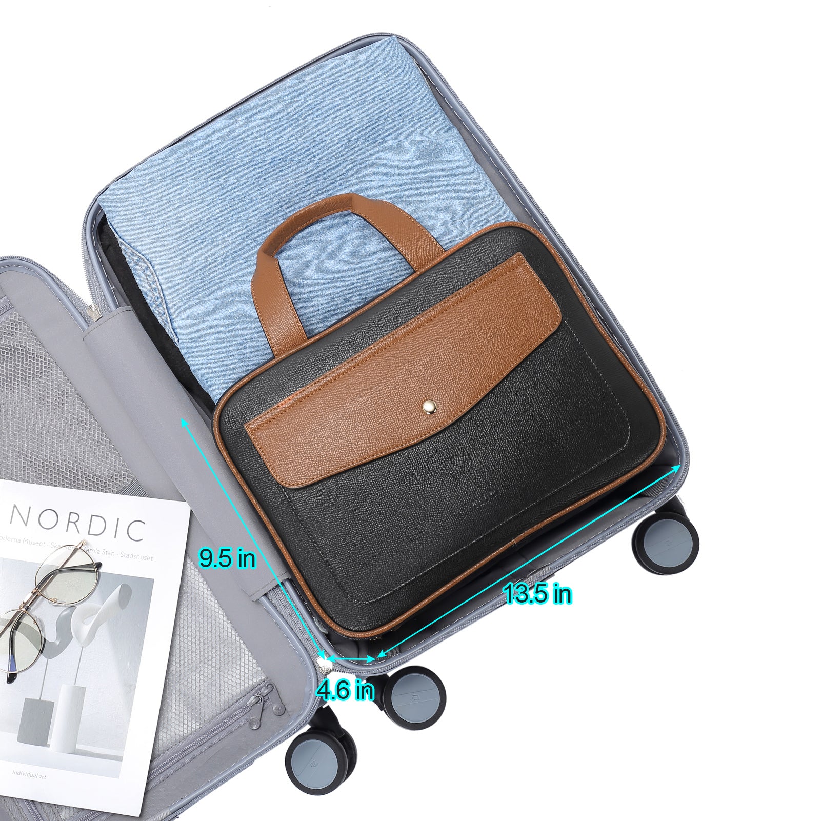 CLUCI Toiletry Bag Hanging Travel Organizer with Transparent Cosmetic Bag and Makeup Pouch For Full Sized Toiletries