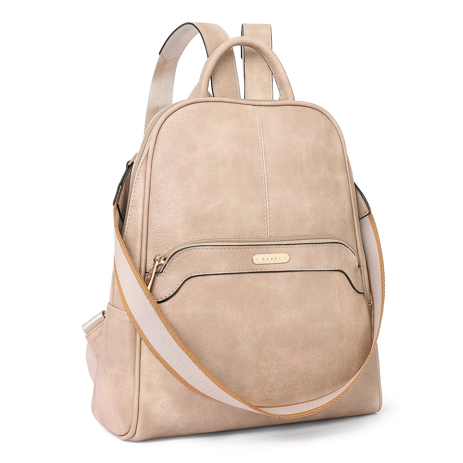 CLUCI Womens Backpack Purse Leather Convertible Bookbag Purses Travel Ladies Designer Daypack Shoulder Bags