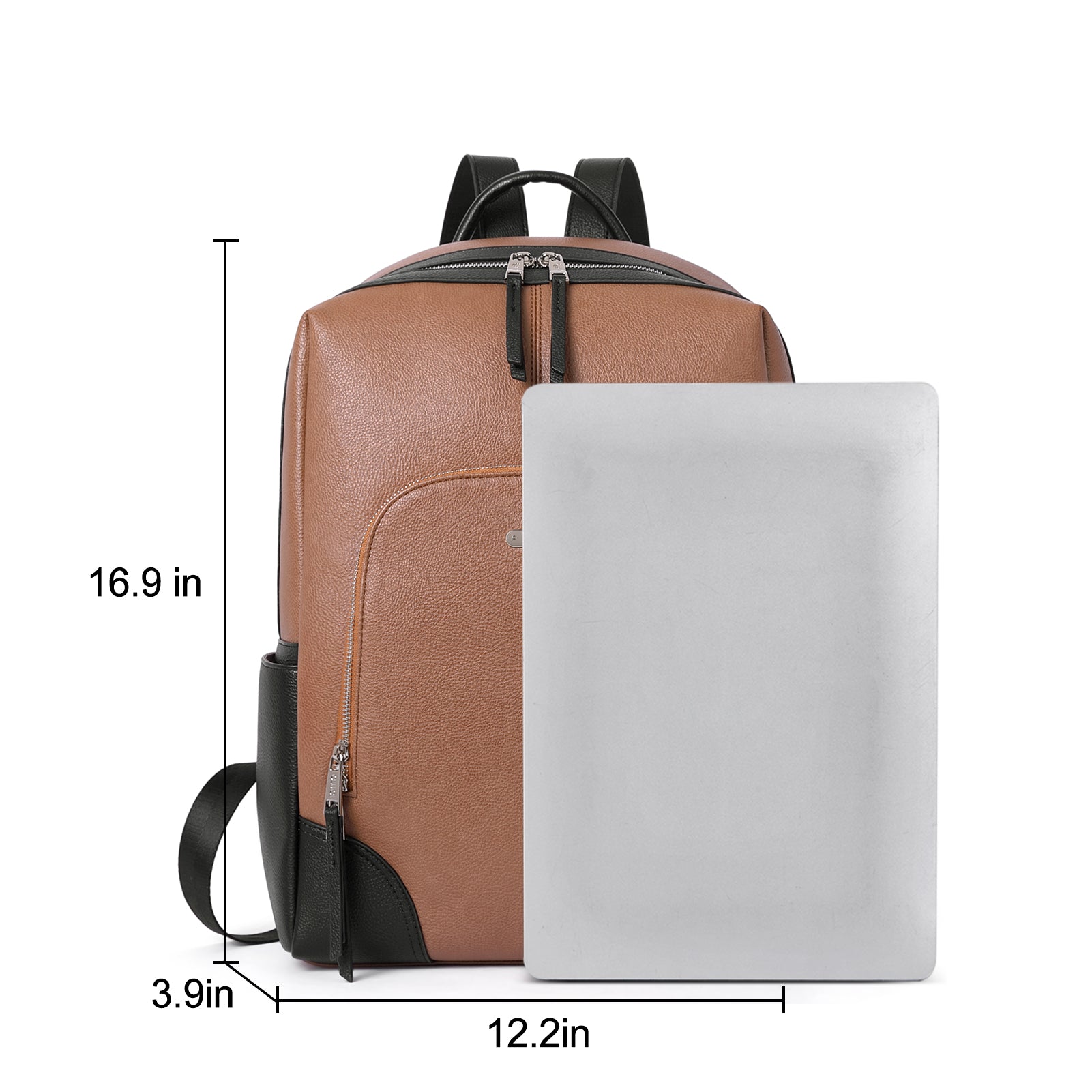 CLUCI Womens Laptop Backpack Leather 15.7 Inch Computer Backpack College Travel Vintage Daypack