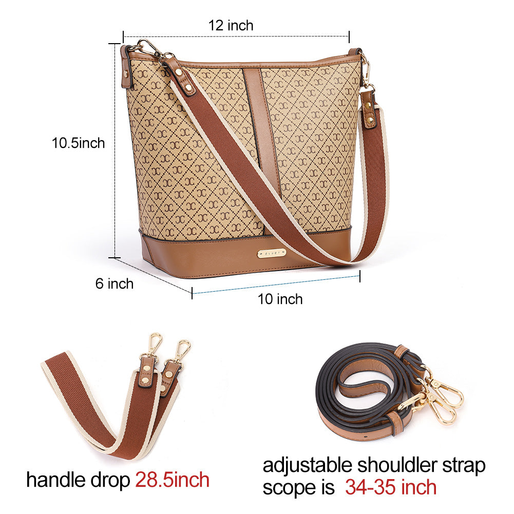 CLUCI Handbags for Women Leather Tote Shoulder Bag Big Capacity Fashion Handbags Wallet Top Handle Satchel Purse