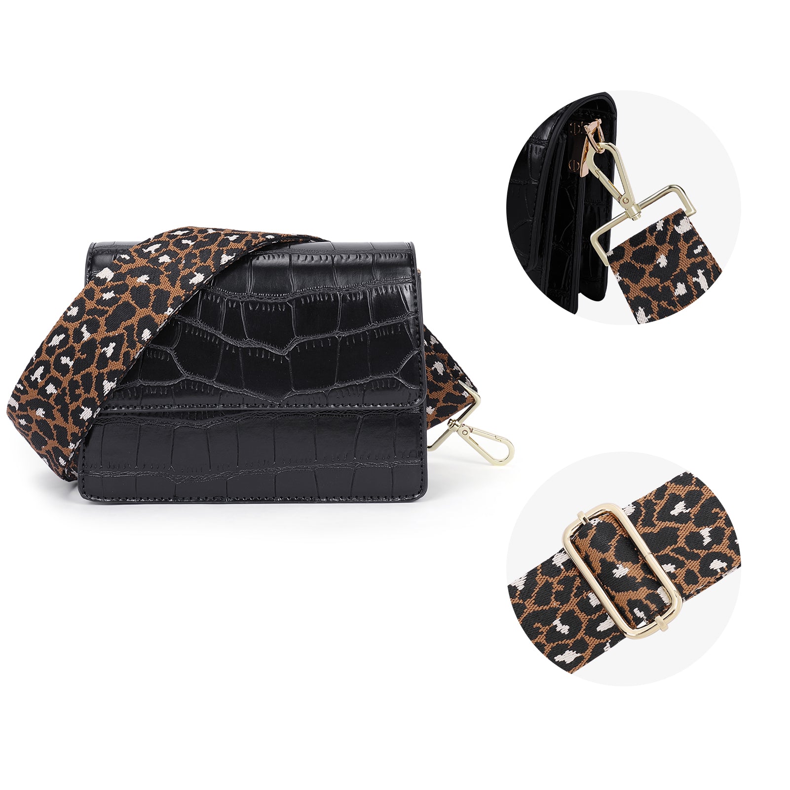 CLUCI Wide Purse Strap Crossbody Purses Adjustable Replacement Shoulder Handbag Strap