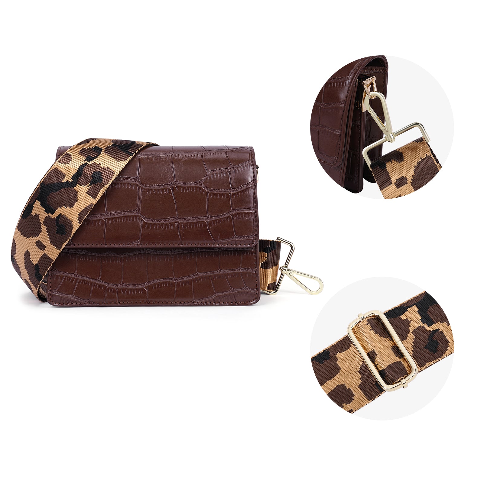 CLUCI Wide Purse Strap Crossbody Purses Adjustable Replacement Shoulder Handbag Strap