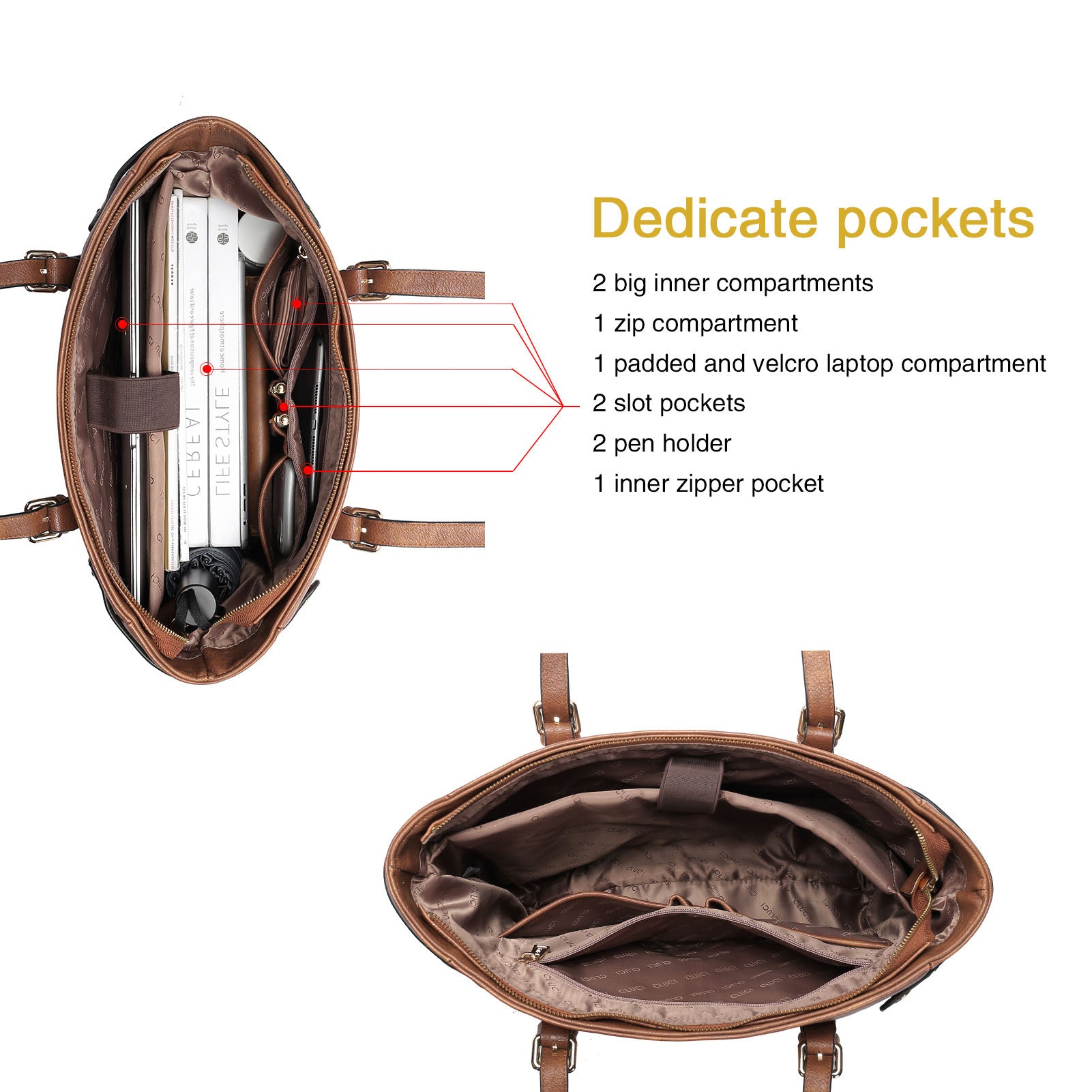 Claire Business Genuine Leather Handbag Briefcase For Women