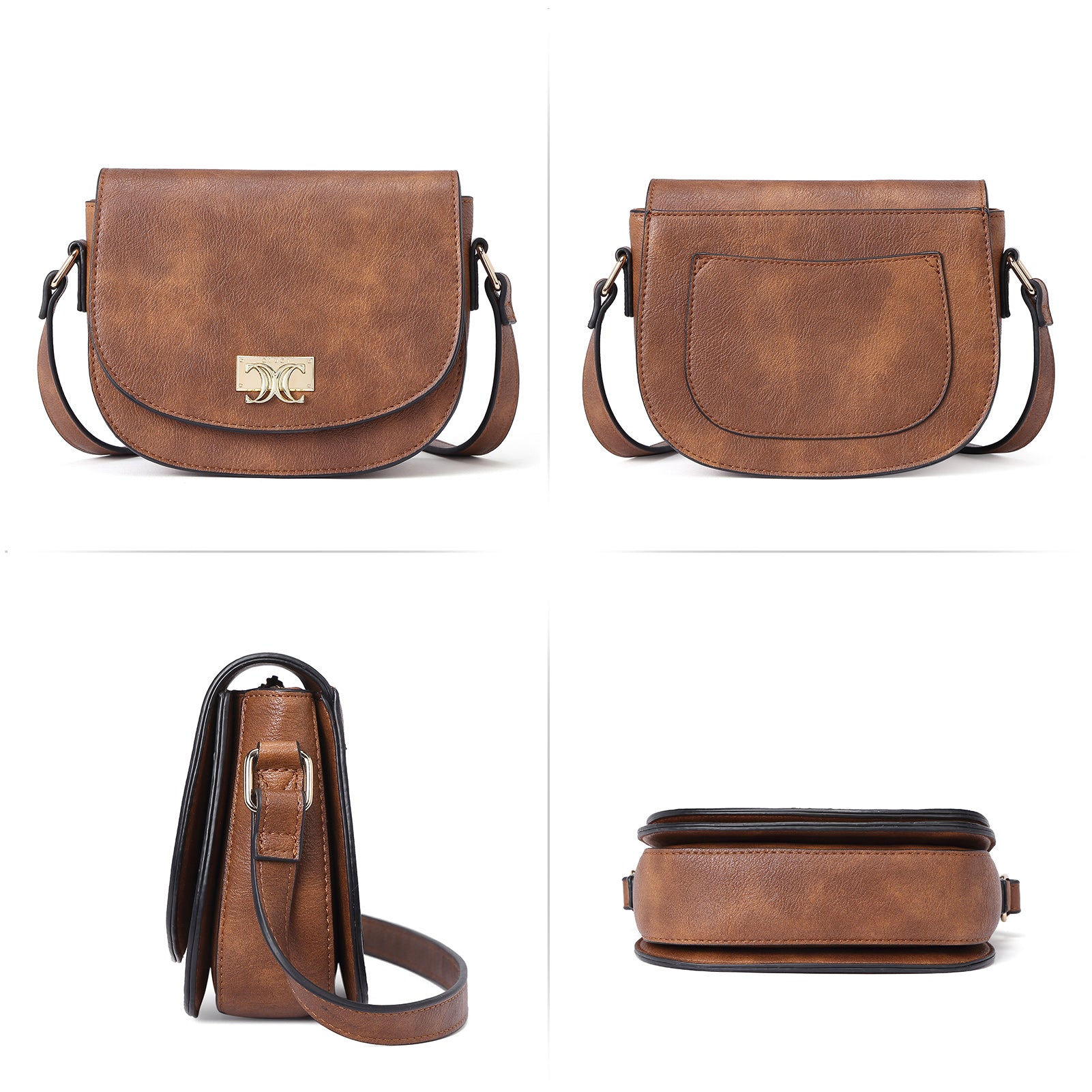 CLUCI Small Crossbody Bags for Women Faux Leather Shoulder Saddle Purses Travel Handbags