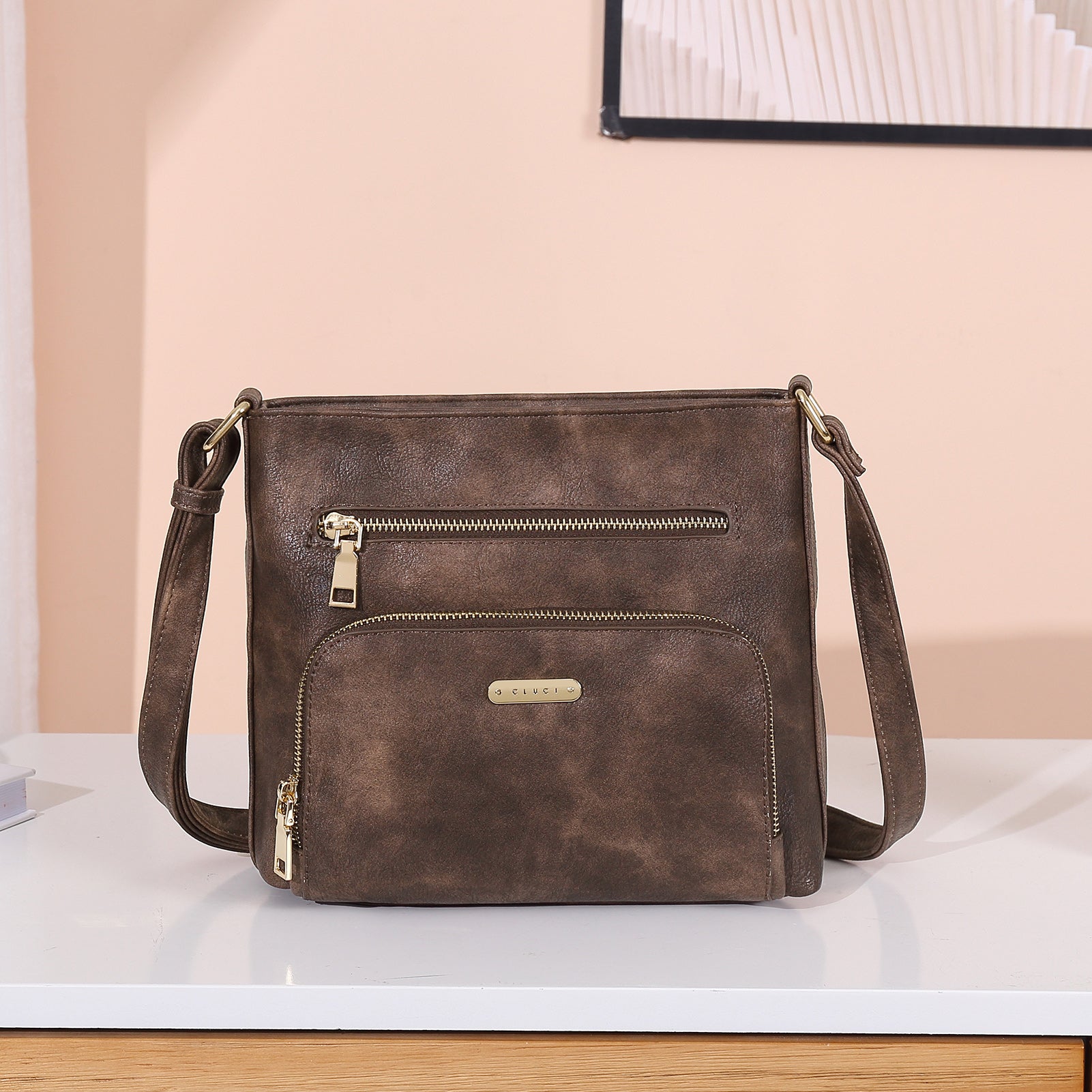 Amos Vintage Patchwork Crossbody Bag