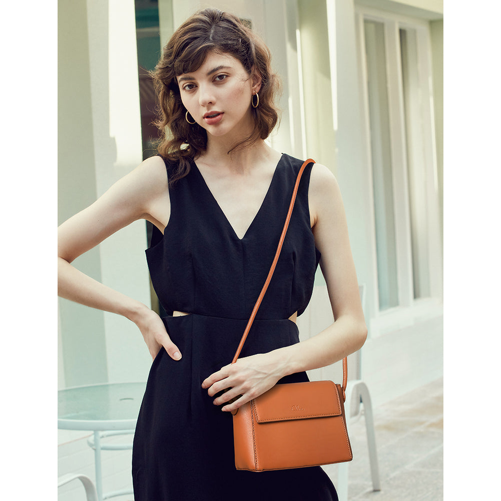 CLUCI Small Crossbody Bags for Women Vegan Leather Flap Fashion Ladies Travel Shoulder Purse with Adjustable Strap