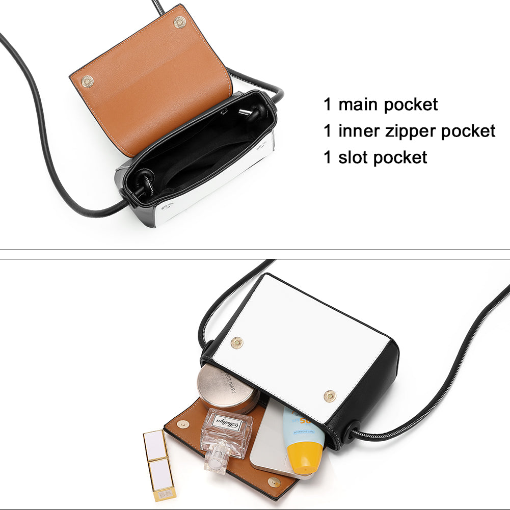 CLUCI Small Crossbody Bags for Women Vegan Leather Flap Fashion Ladies Travel Shoulder Purse with Adjustable Strap