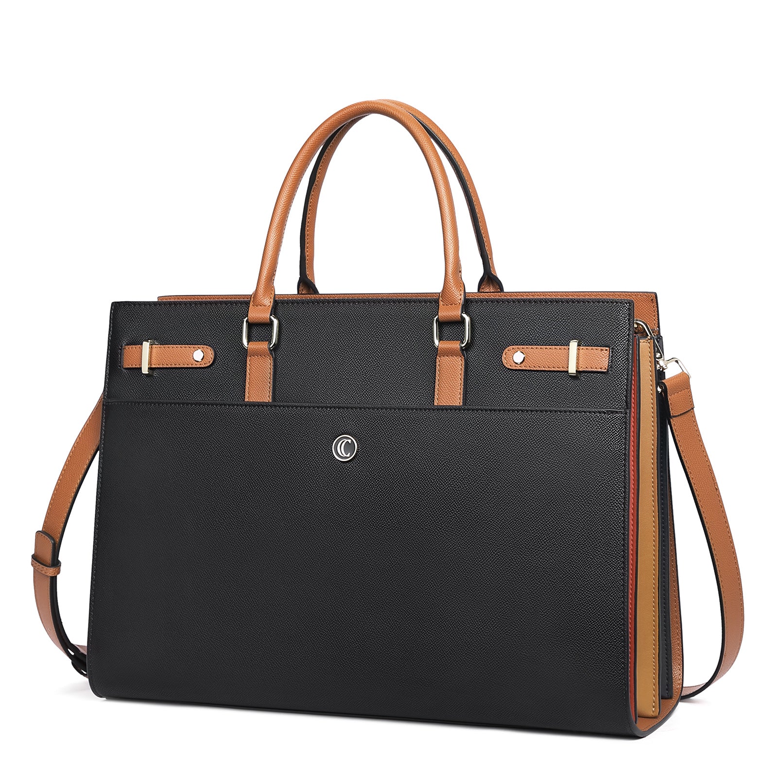 CLUCI Briefcase for Women Leather Laptop 15.6 Inch Business Ladies Work Computer Tote Bags