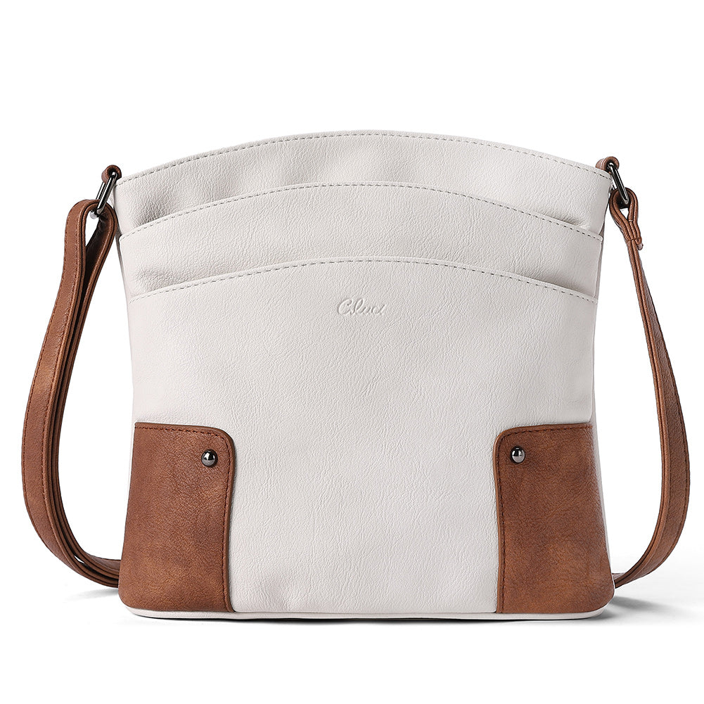 Amos Triple Pockets Vintage Crossbody Bag