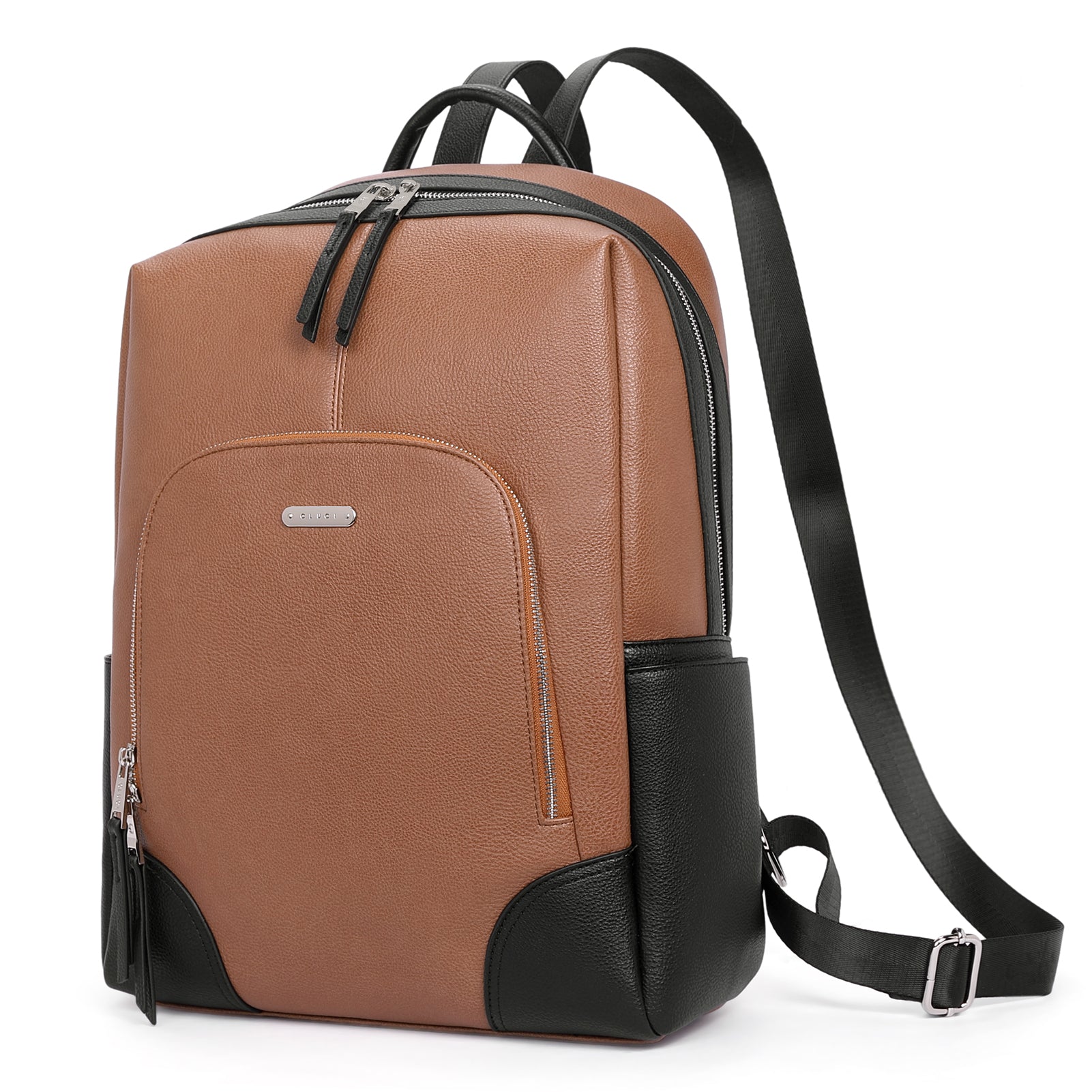 CLUCI Womens Laptop Backpack Leather Inch Computer Backpack Colle