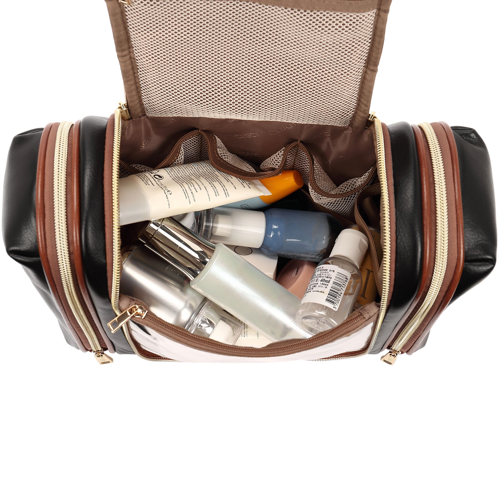CLUCI Toiletry Bag Travel Bag, with Hanging Hook Water-resistant Makeup Cosmetic Bag Travel Organizer for Accessories Shampoo Full Sized Container Toiletries
