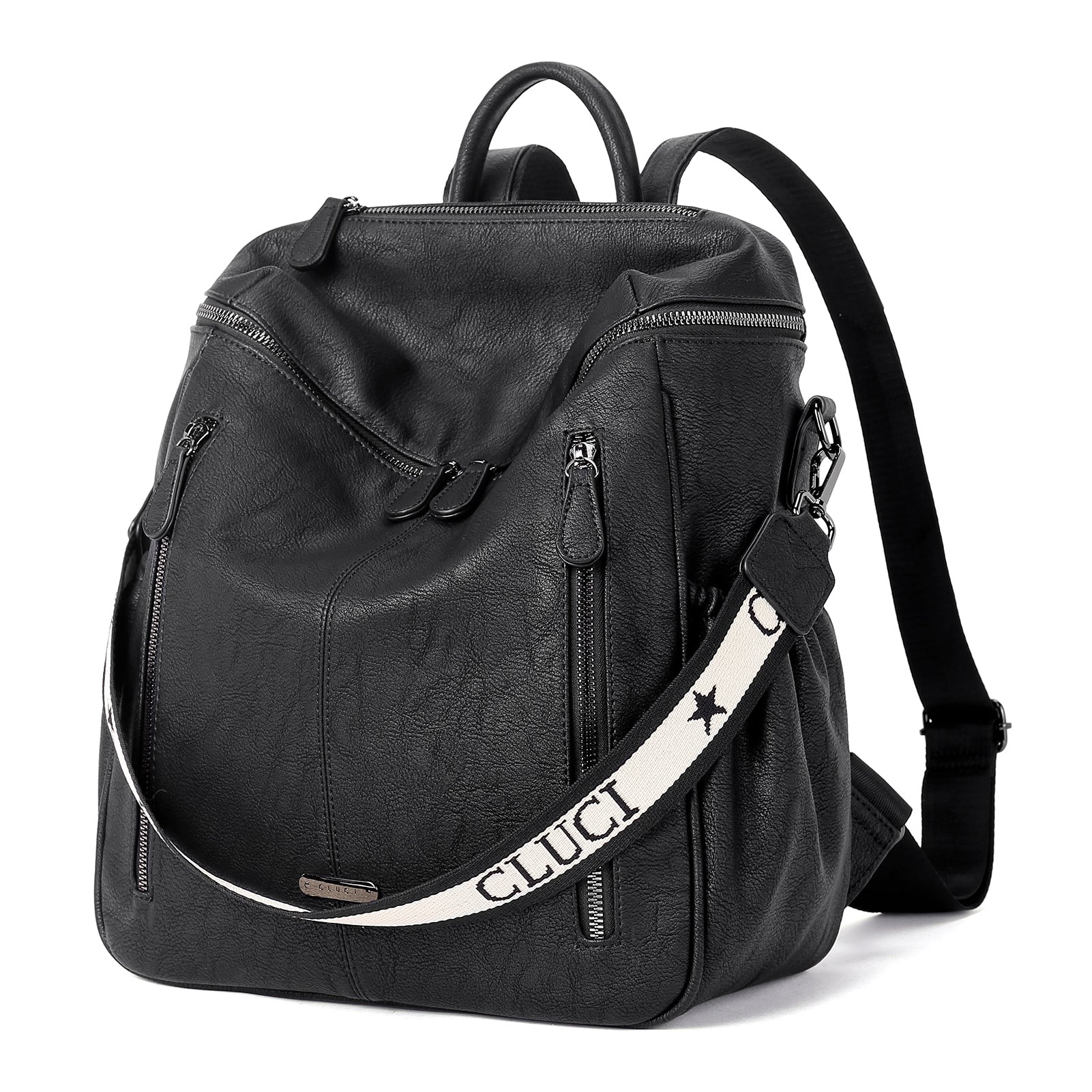 CLUCI Leather Backpack Purse for Women Travel Convertible Ladies Large Fashion Casual Daypack
