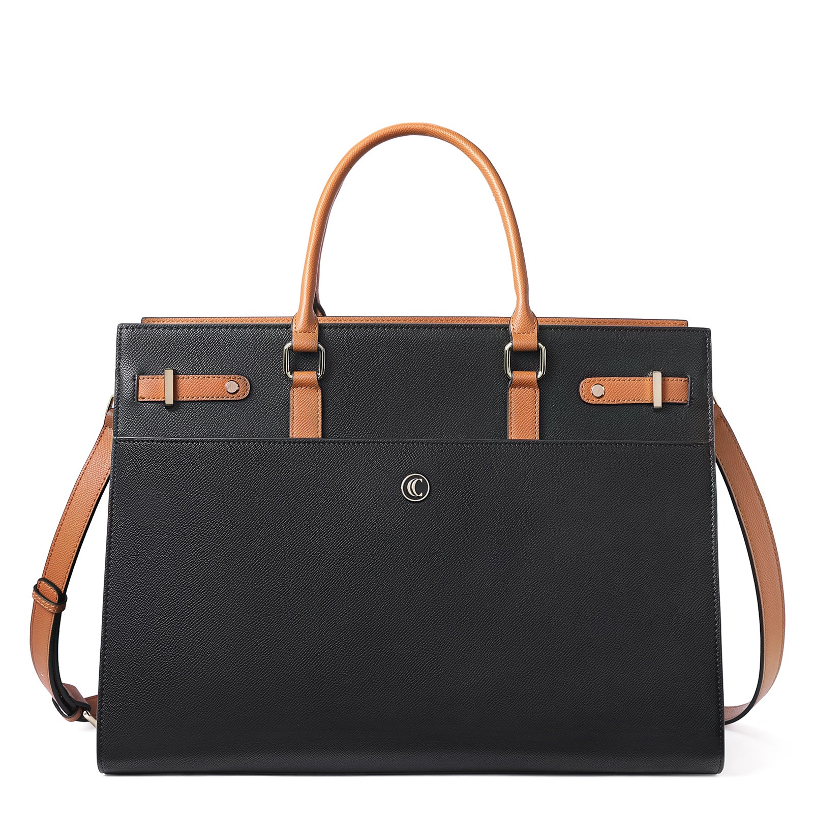 CLUCI Briefcase for Women Leather Laptop 15.6 Inch Business Ladies Work Computer Tote Bags