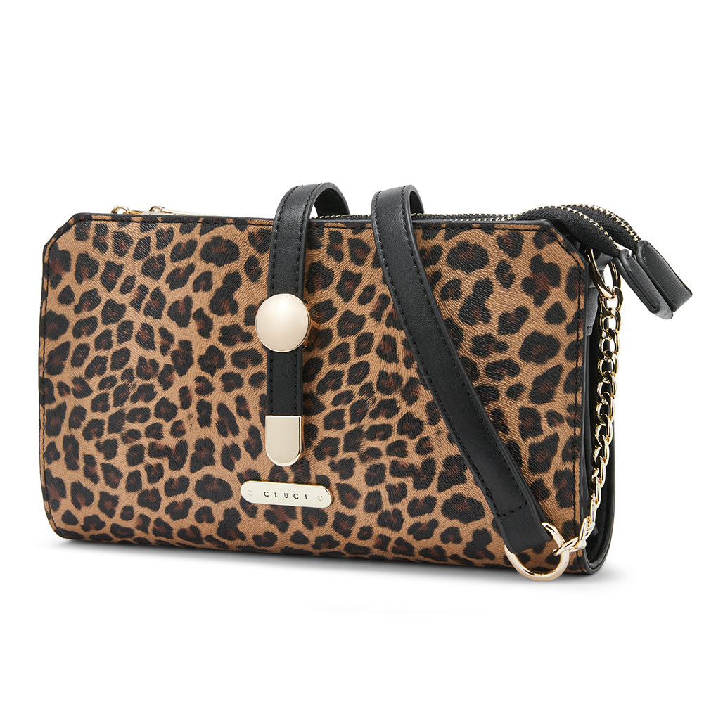 CLUCI Leather Crossbody Bags for Women Small Vintage Shoulder Purses Fashion Travel Bag with Adjustable Strap