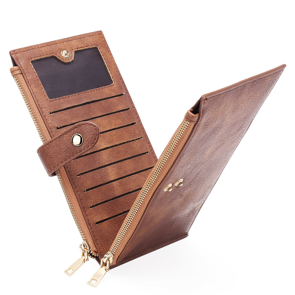 Echo Slim Women's Bifold Leather Wallet With ID Window