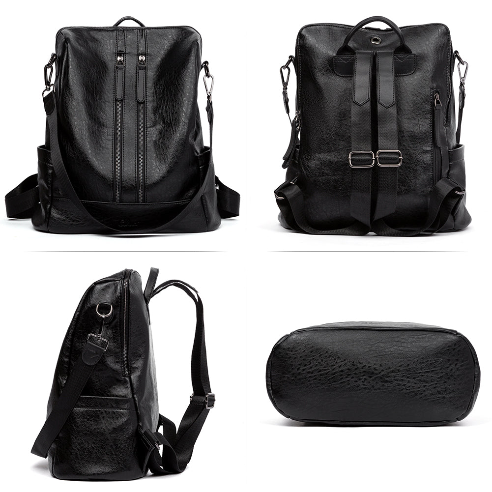 Greene Vegan Soft Leather Backpack Leather Purse For Work And Study