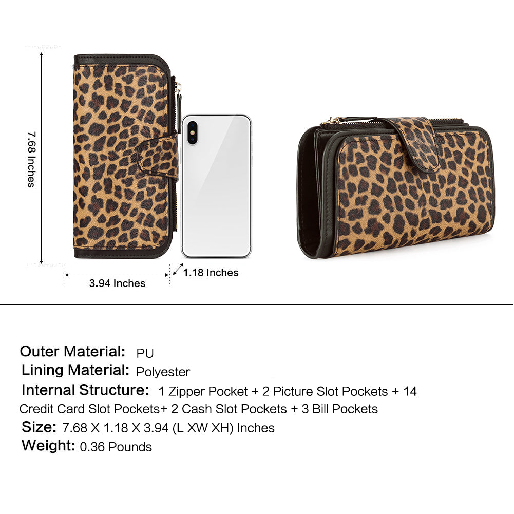 Cathy Luxury Women's Vegan Leather Wallet With Zipper